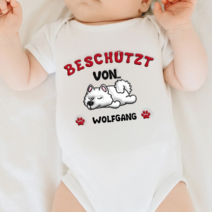 Beschützt von Haustiere Foto - Personalisierte benutzerdefinierte Baby Body