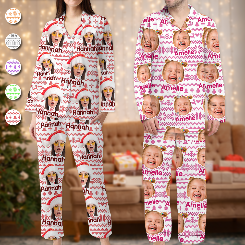 Individueller Foto-Pyjama – Personalisiertes Weihnachtsgeschenk für Hunde und Katzen für Tierliebhaber Schlafanzug