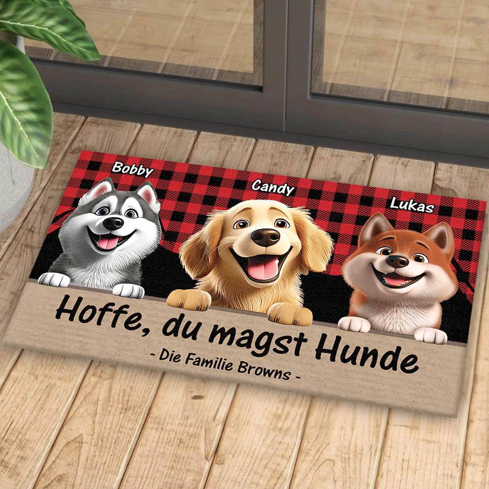 Hoffe, Du Magst Hunde - Individuelle Fußmatte Für Tierliebhaber - Geschenk Für Hundebesitzer Und Katzenliebhaber