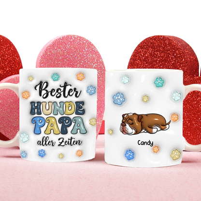 Bester Hundepapa aller Zeiten - Personalisierte individuelle Tasse