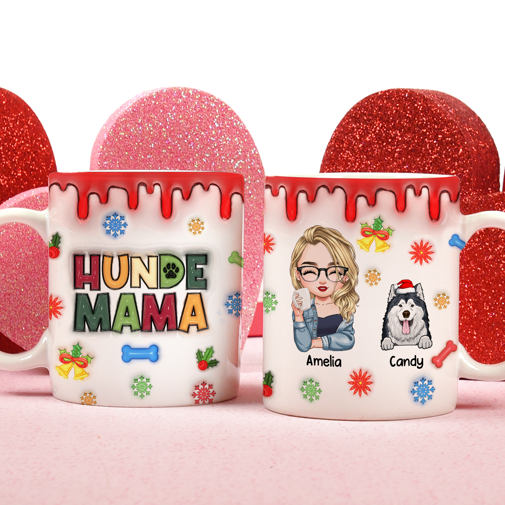 Personalisierte Hundemama/Hundepapa Tasse - Geschenke für Haustierbesitzer - Tierliebhaber - Hundeliebhaber Tasse