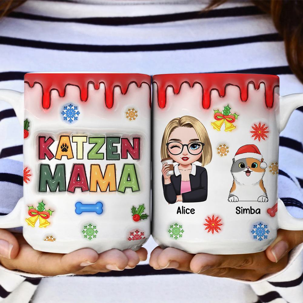 Personalisierte Katzenmama/Katzenpapa Tasse - Geschenke für Tierbesitzer - Tierliebhaber - Katzenliebhaber Tasse